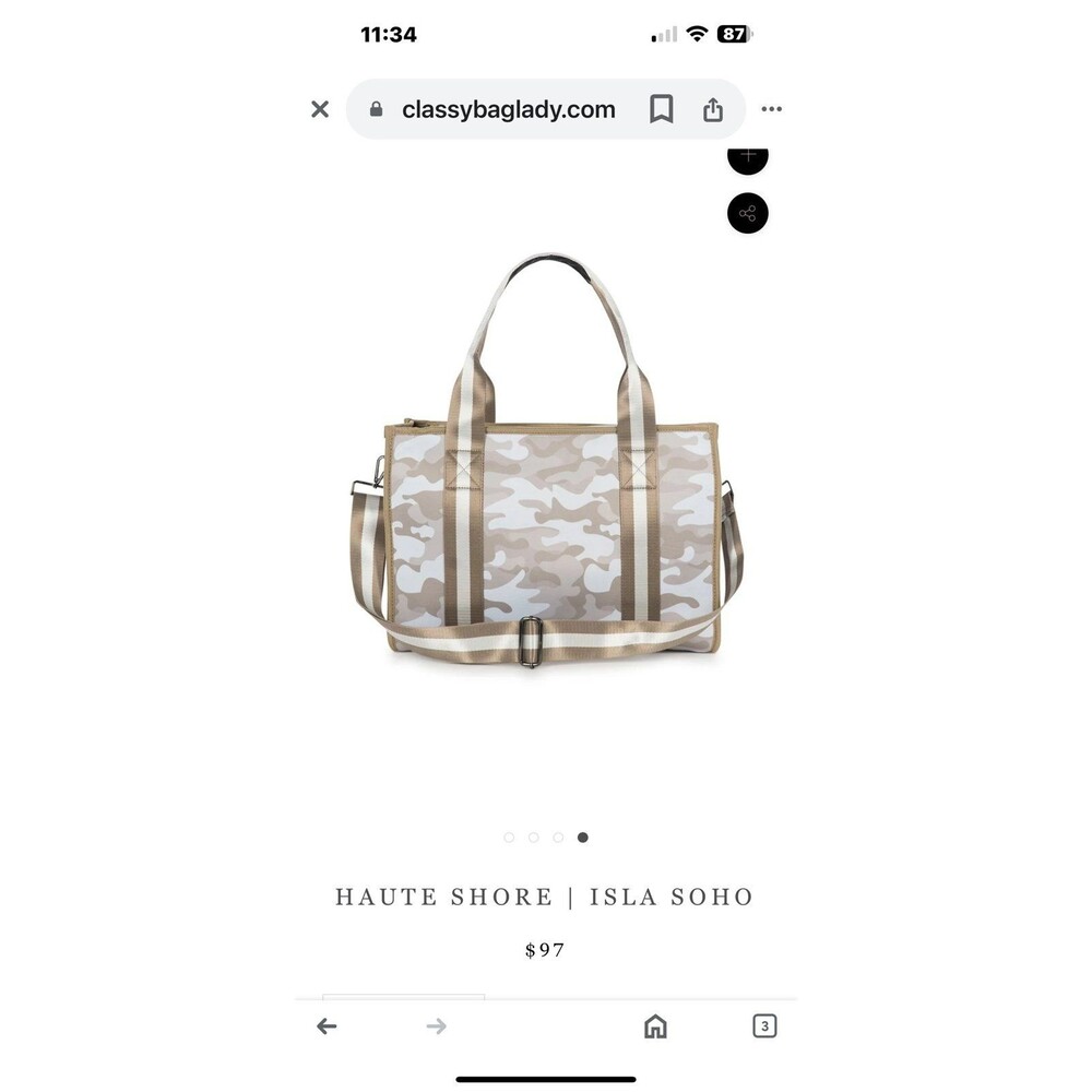 Haute Shore Isla neoprene tote with smaller bag NWT 97$ - Picture 11 of 11